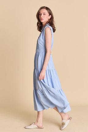 ENDLESS ROSE - Pintuck Details Sleeveless Midi Dress - DRESSES available at Objectrare