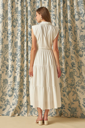 ENDLESS ROSE - Pintuck Details Sleeveless Midi Dress - DRESSES available at Objectrare