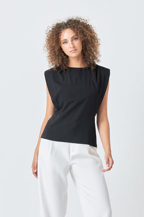 ENDLESS ROSE - Sleeveless Pleated Top - TOPS available at Objectrare