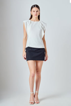 ENDLESS ROSE - Sleeveless Pleated Top - TOPS available at Objectrare