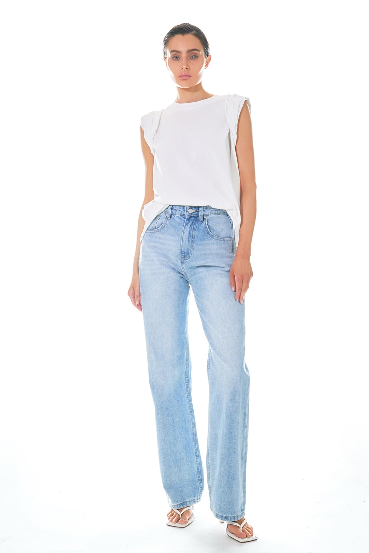 GREY LAB - Folded Sleeve Top - TOPS available at Objectrare