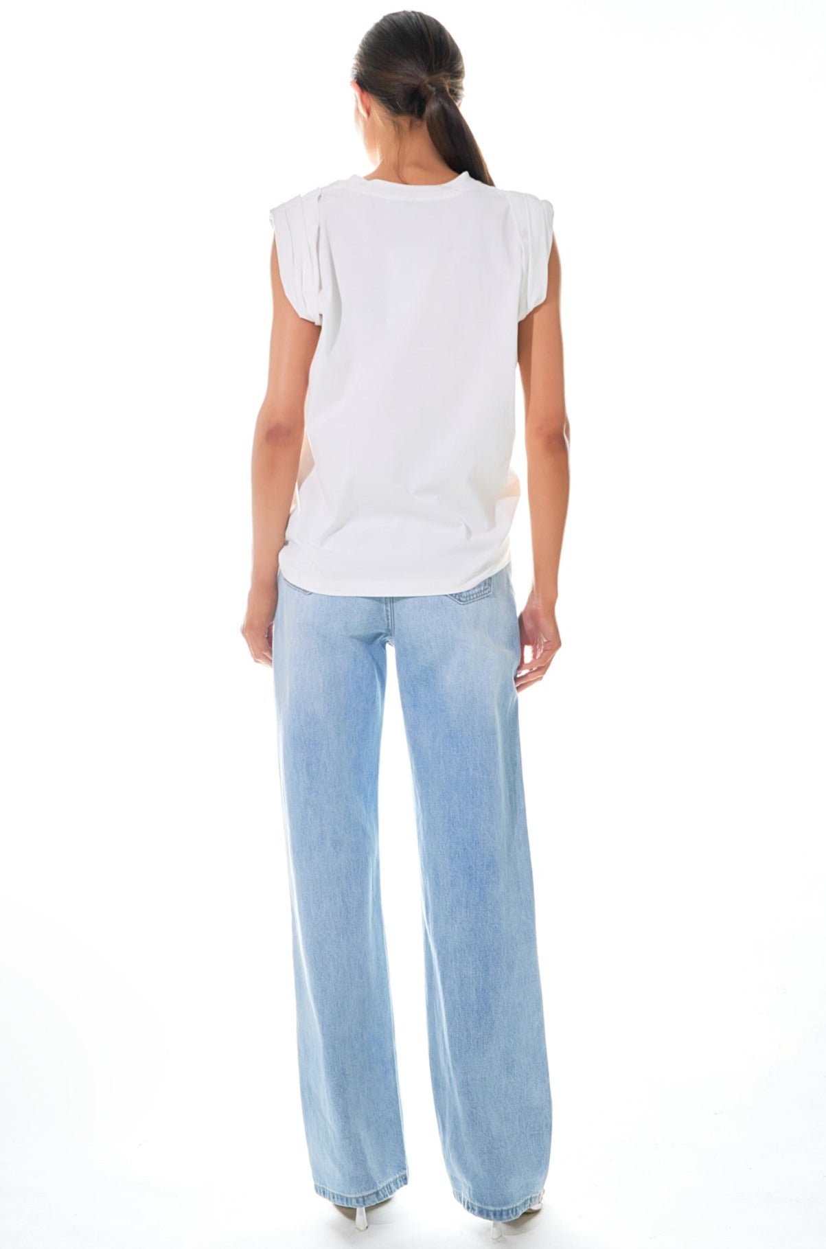 GREY LAB - Folded Sleeve Top - TOPS available at Objectrare