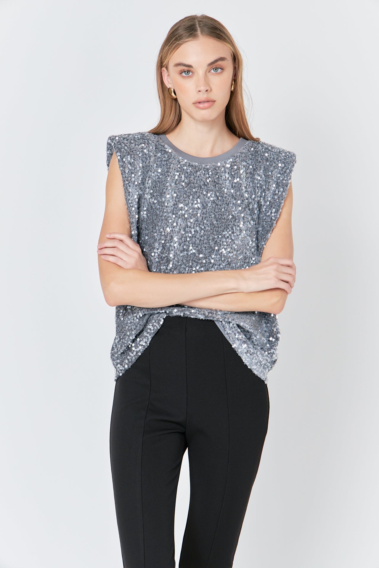 ENDLESS ROSE - Endless Rose - Sequin Embellished Top - TOPS available at Objectrare