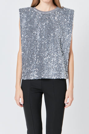 ENDLESS ROSE - Sequin Embellished Top - TOPS available at Objectrare