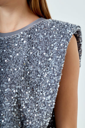 ENDLESS ROSE - Sequin Embellished Top - TOPS available at Objectrare