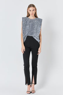 ENDLESS ROSE - Endless Rose - Sequin Embellished Top - TOPS available at Objectrare