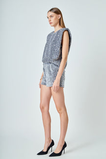 ENDLESS ROSE - Sequin Shorts - SHORTS available at Objectrare