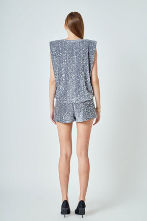 ENDLESS ROSE - Sequin Shorts - SHORTS available at Objectrare