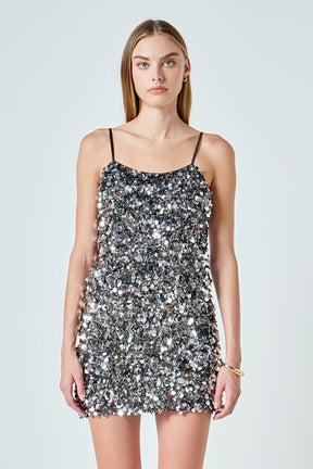 ENDLESS ROSE - Stretched Sequin Mini Skirt - SKIRTS available at Objectrare