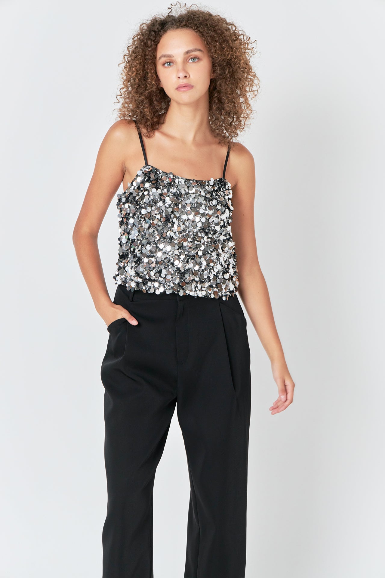 ENDLESS ROSE - Stretched Sequin Top - TOPS available at Objectrare