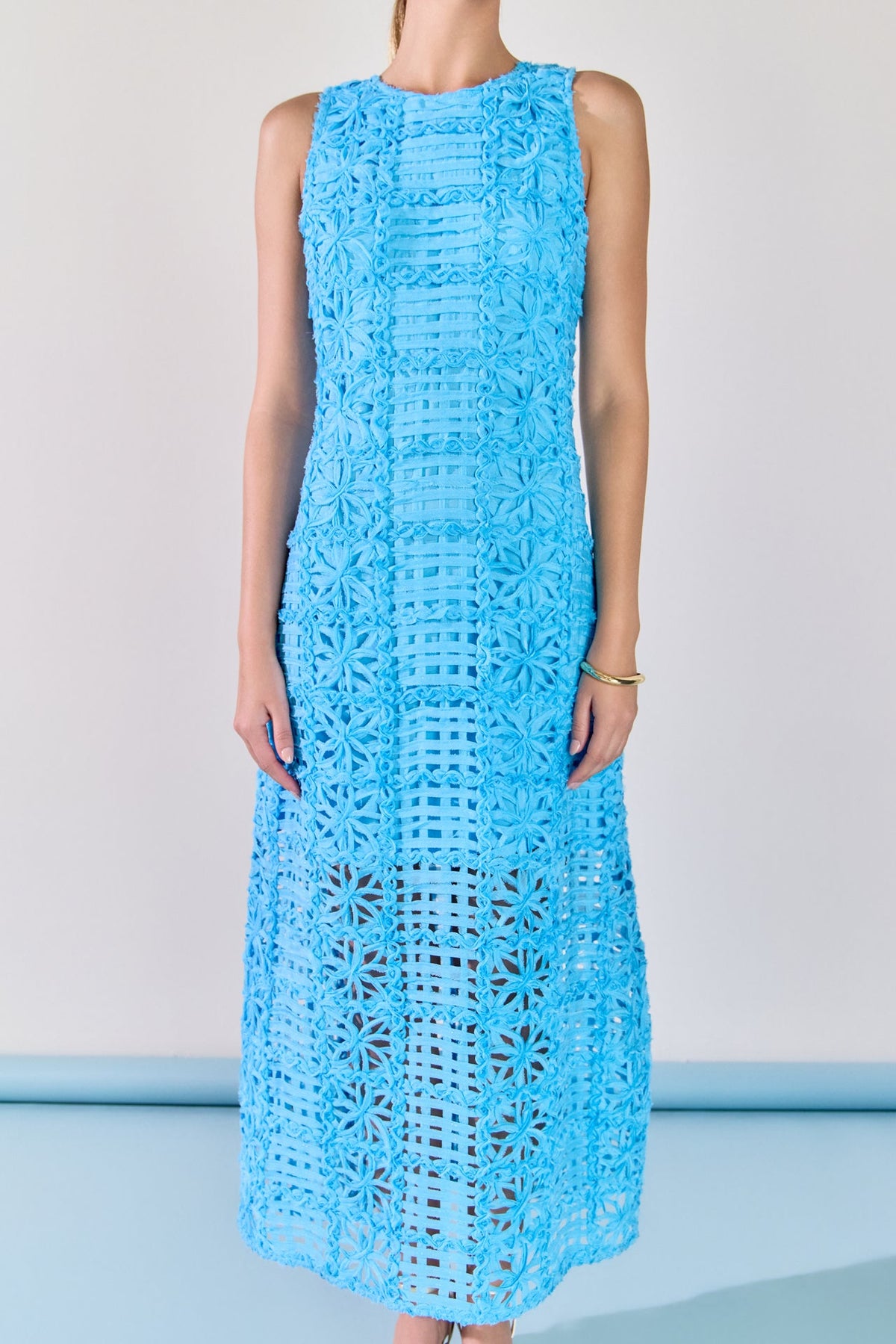 ENDLESS ROSE - Iris Textured Sleeveless Maxi Dress - DRESSES available at Objectrare