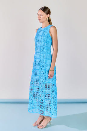 ENDLESS ROSE - Iris Textured Sleeveless Maxi Dress - DRESSES available at Objectrare