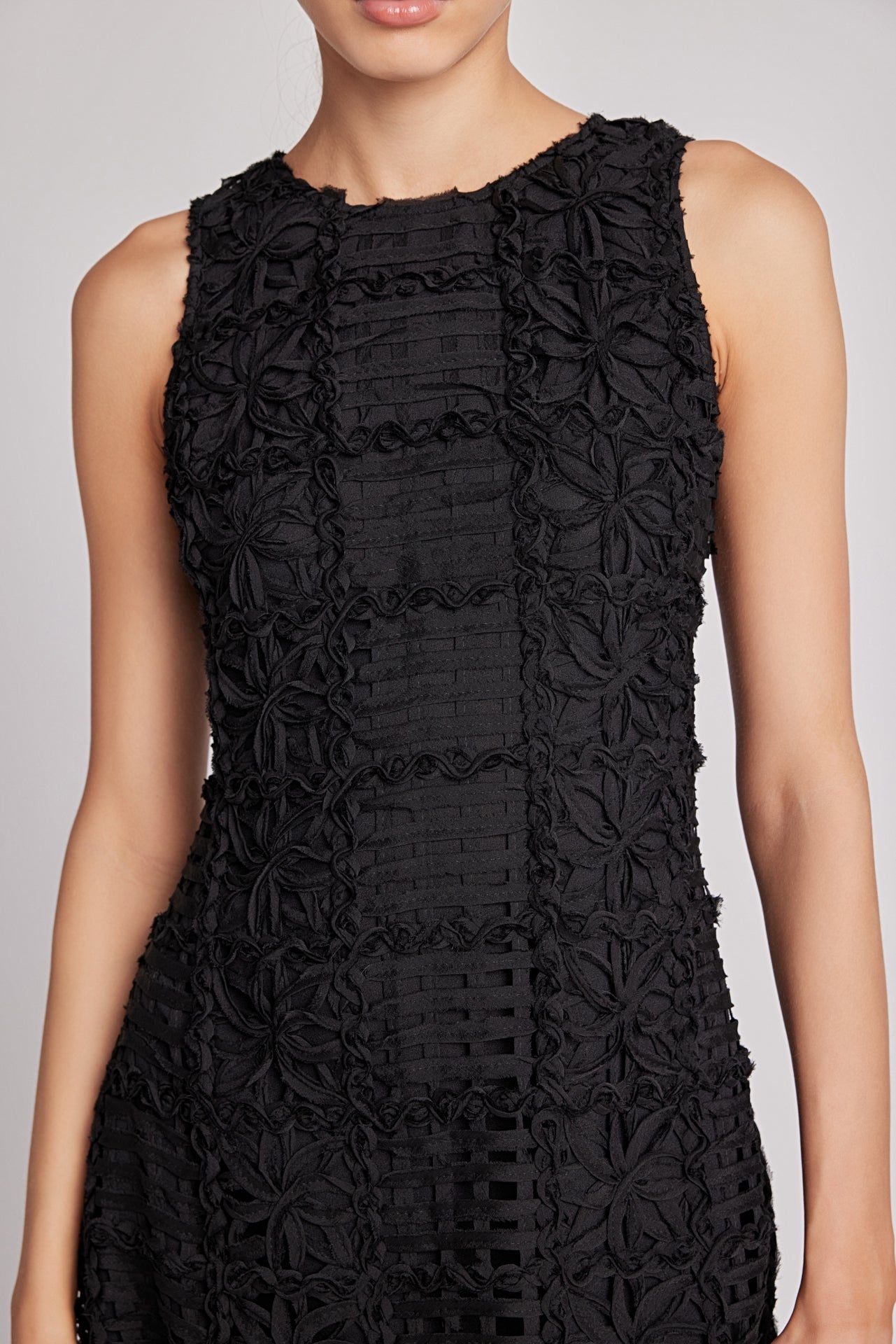 ENDLESS ROSE - Textured Sleeveless Maxi Dress - DRESSES available at Objectrare