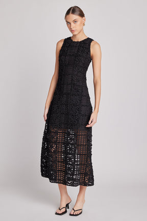 ENDLESS ROSE - Textured Sleeveless Maxi Dress - DRESSES available at Objectrare