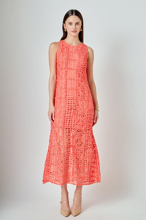 ENDLESS ROSE - Iris Textured Sleeveless Maxi Dress - DRESSES available at Objectrare