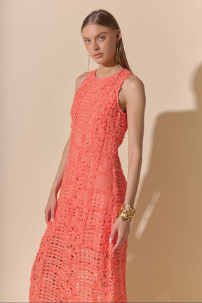 ENDLESS ROSE - Iris Textured Sleeveless Maxi Dress - DRESSES available at Objectrare