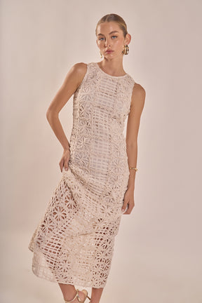 ENDLESS ROSE - Textured Sleeveless Maxi Dress - DRESSES available at Objectrare
