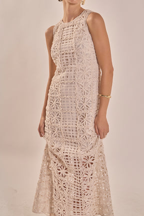 ENDLESS ROSE - Textured Sleeveless Maxi Dress - DRESSES available at Objectrare