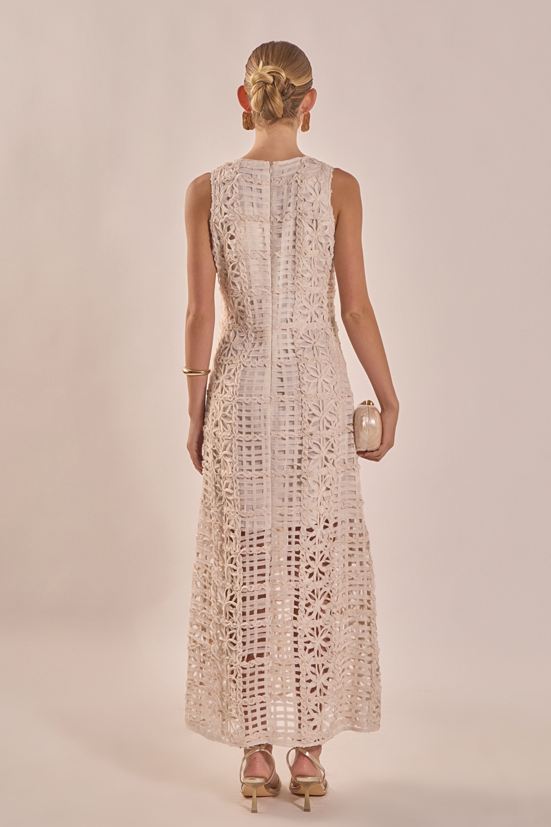 ENDLESS ROSE - Textured Sleeveless Maxi Dress - DRESSES available at Objectrare