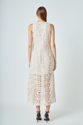 Textured Sleeveless Maxi Dress