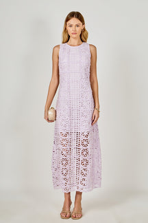 ENDLESS ROSE - Textured Sleeveless Maxi Dress - DRESSES available at Objectrare