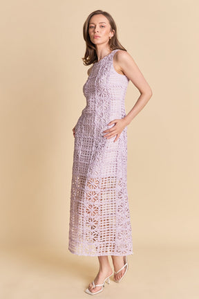 ENDLESS ROSE - Textured Sleeveless Maxi Dress - DRESSES available at Objectrare