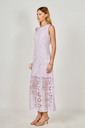 Textured Sleeveless Maxi Dress