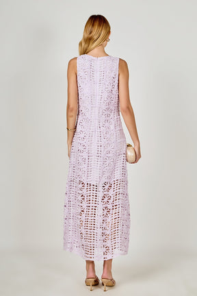 Textured Sleeveless Maxi Dress