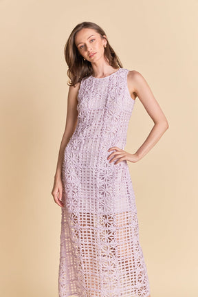 ENDLESS ROSE - Textured Sleeveless Maxi Dress - DRESSES available at Objectrare