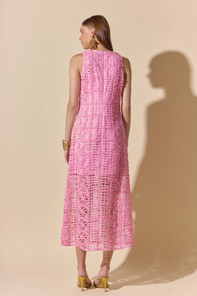 ENDLESS ROSE - Textured Sleeveless Maxi Dress - DRESSES available at Objectrare