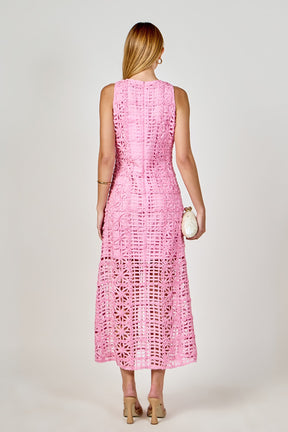 Textured Sleeveless Maxi Dress