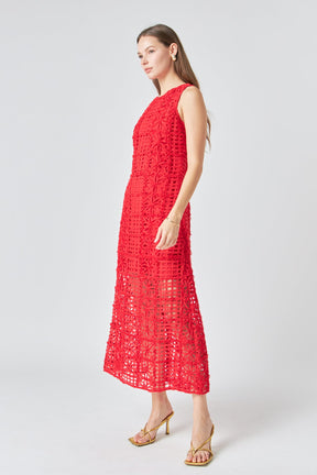 ENDLESS ROSE - Endless Rose - Textured Sleeveless Maxi Dress - DRESSES available at Objectrare