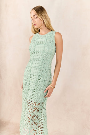 ENDLESS ROSE - Textured Sleeveless Maxi Dress - DRESSES available at Objectrare