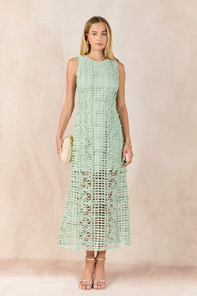ENDLESS ROSE - Textured Sleeveless Maxi Dress - DRESSES available at Objectrare