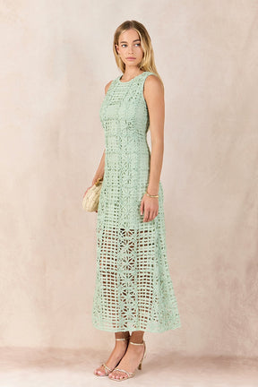 ENDLESS ROSE - Textured Sleeveless Maxi Dress - DRESSES available at Objectrare