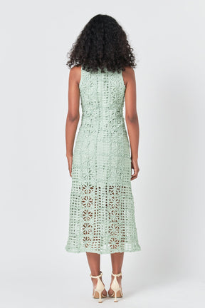 ENDLESS ROSE - Textured Sleeveless Maxi Dress - DRESSES available at Objectrare