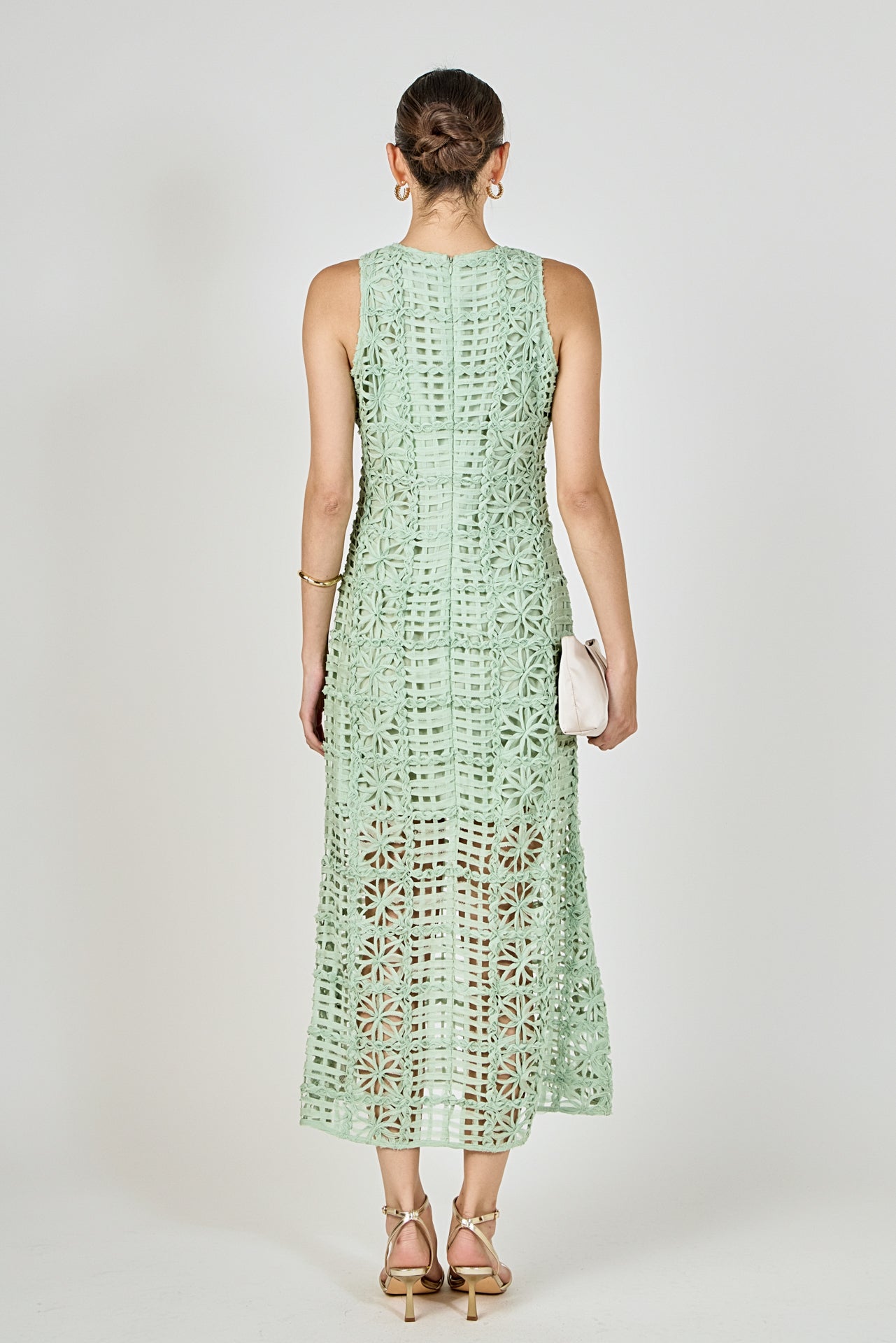 Endless Rose - Textured Sleeveless Maxi Dress NAVY / S Endless Rose - Textured Sleeveless Maxi Dress NAVY / S