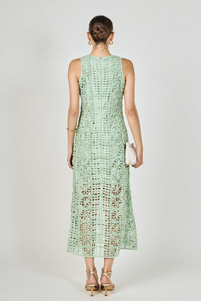 ENDLESS ROSE - Textured Sleeveless Maxi Dress - DRESSES available at Objectrare