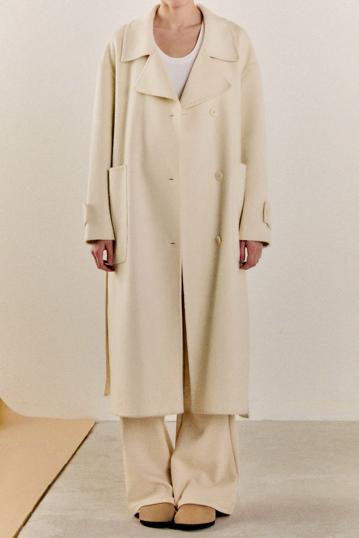 ENDLESS ROSE - Handmade Blend Belted Maxi Coat - COATS available at Objectrare
