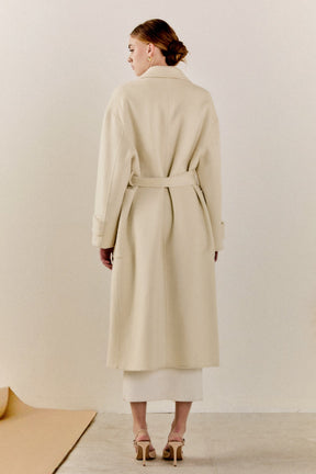 ENDLESS ROSE - Handmade Blend Belted Maxi Coat - COATS available at Objectrare