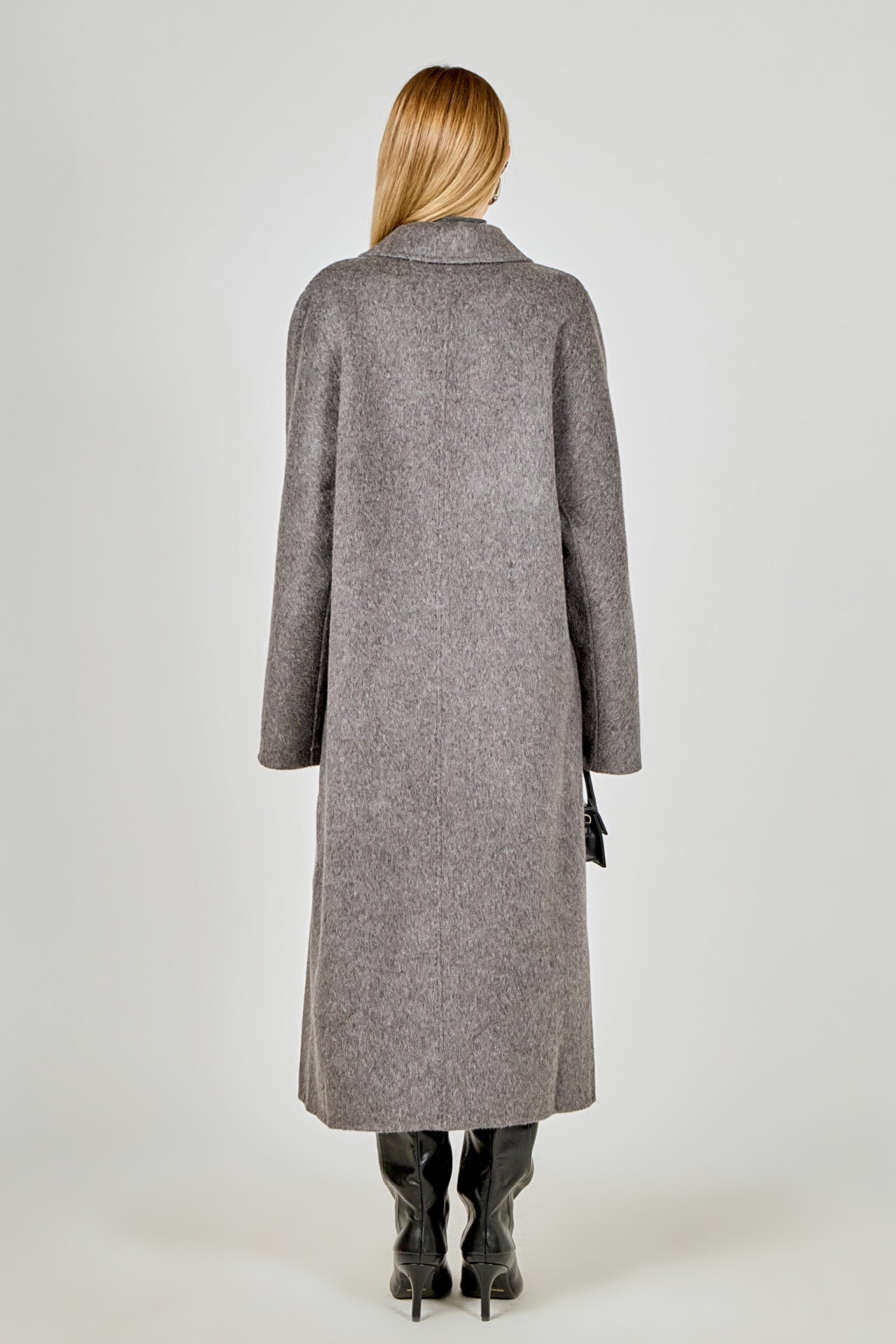 ENDLESS ROSE - Double Breasted Handmade Blend Maxi Coat - OUTERWEAR available at Objectrare