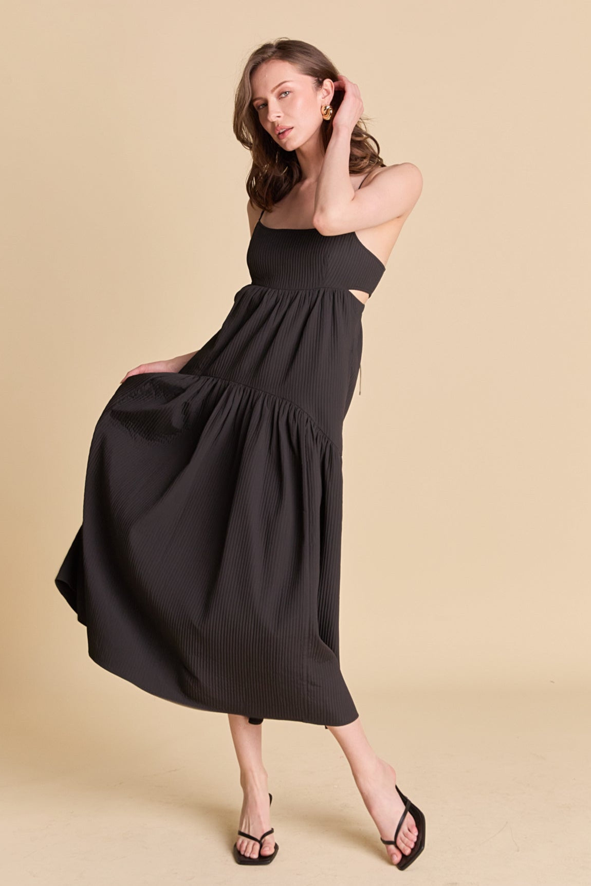 Endless Rose - Textured Maxi Dress Black / S Endless Rose - Textured Maxi Dress Black / S