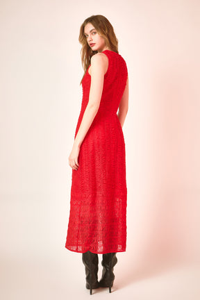 ENDLESS ROSE - Endless Rose - Chloe Textured Sleeveless Maxi Dress - DRESSES available at Objectrare