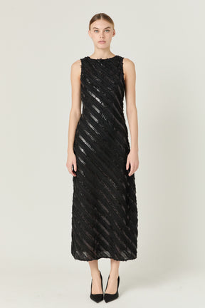 ENDLESS ROSE - Endless Rose - Textured Sleeveless Maxi Dress - DRESSES available at Objectrare