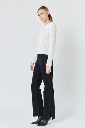 ENDLESS ROSE - Endless Rose - Sequins Long Sleeve Top - TOPS available at Objectrare