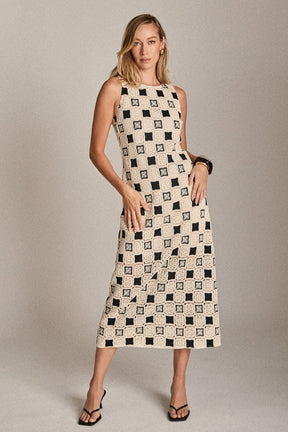 Crochet Patchwork Sleeveless Dress