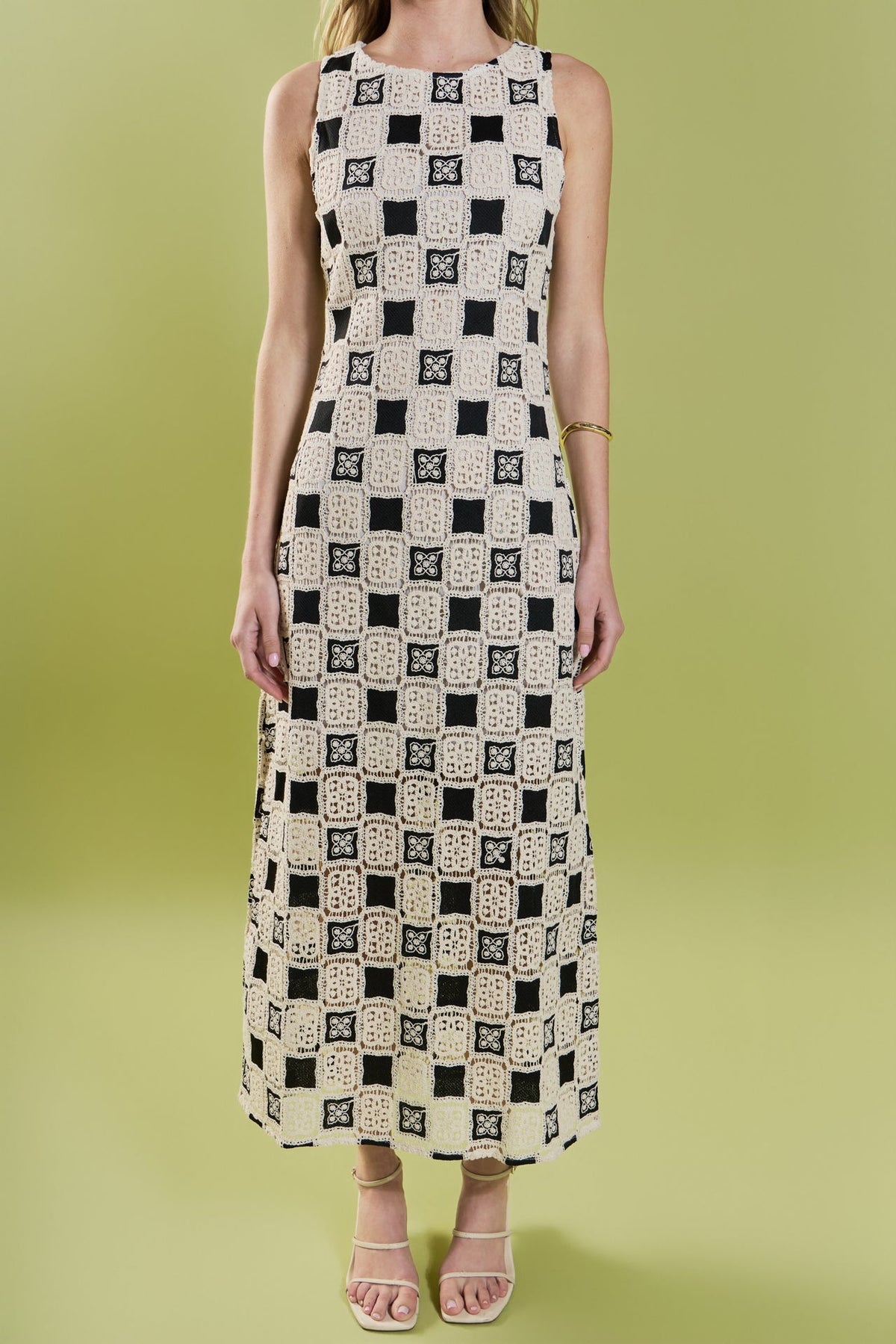 ENGLISH FACTORY - Crochet Patchwork Sleeveless Dress - DRESSES available at Objectrare