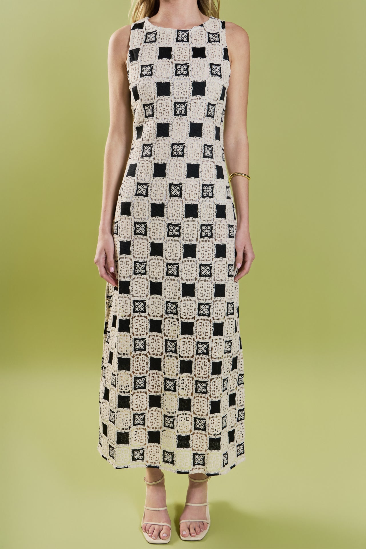 ENGLISH FACTORY - Crochet Patchwork Sleeveless Dress - DRESSES available at Objectrare