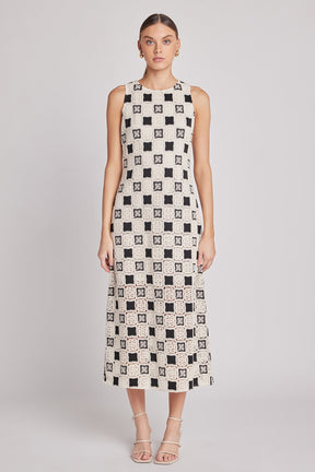 ENGLISH FACTORY - Crochet Patchwork Sleeveless Dress - DRESSES available at Objectrare