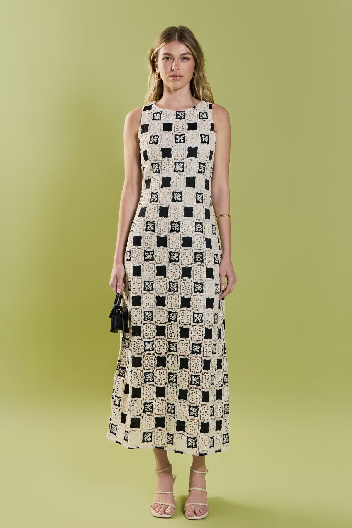 ENGLISH FACTORY - Crochet Patchwork Sleeveless Dress - DRESSES available at Objectrare